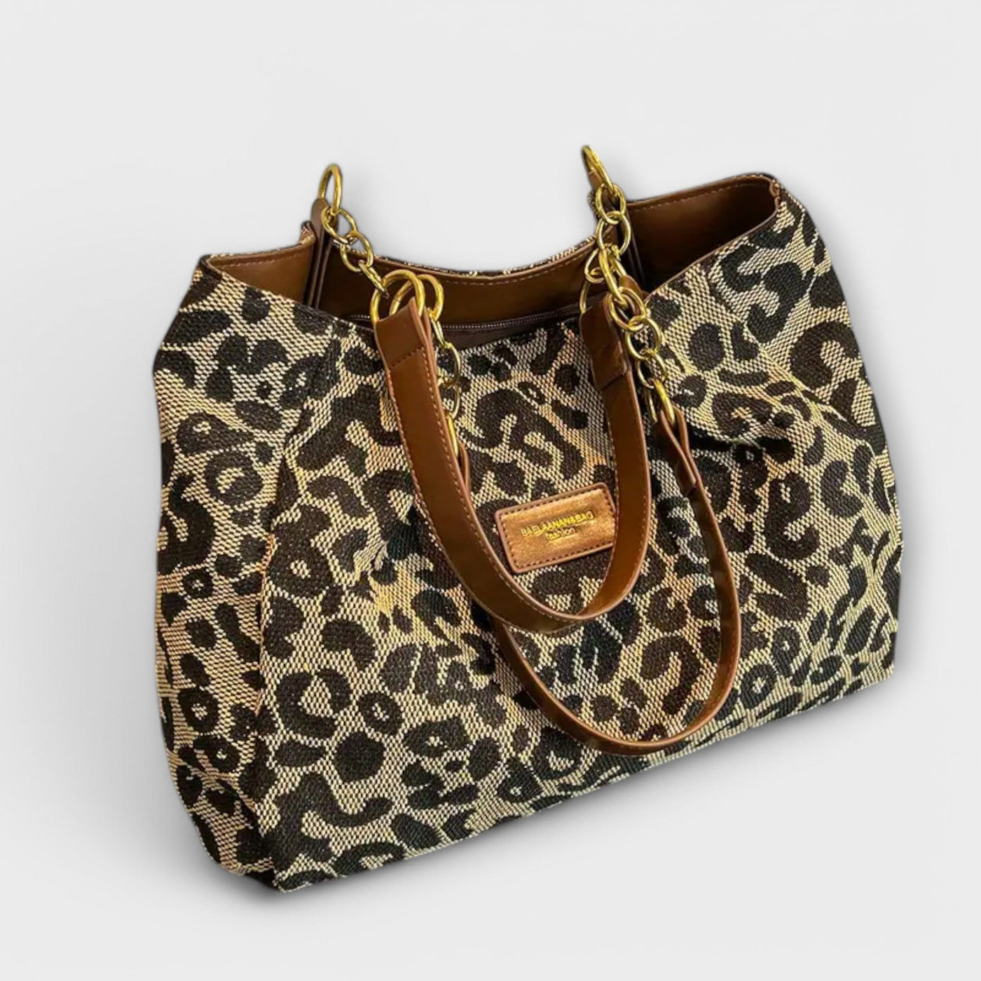Lora - Leopard Canvas Tote