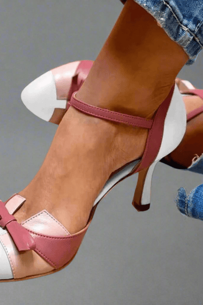Bellarosa - Colourful Heels with Bow and Strap
