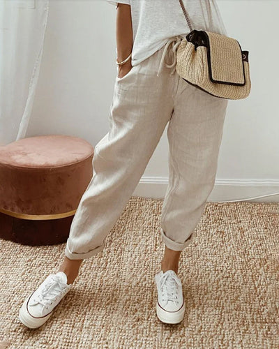 Carla | Elegant Cotton Pants