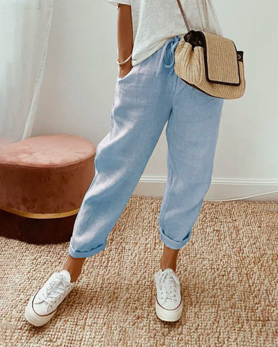Carla | Elegant Cotton Pants