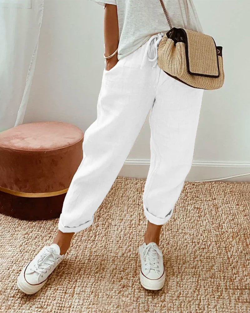 Carla | Elegant Cotton Pants