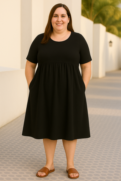 Casual Loose Tummy Covering Dress | DUBLIN