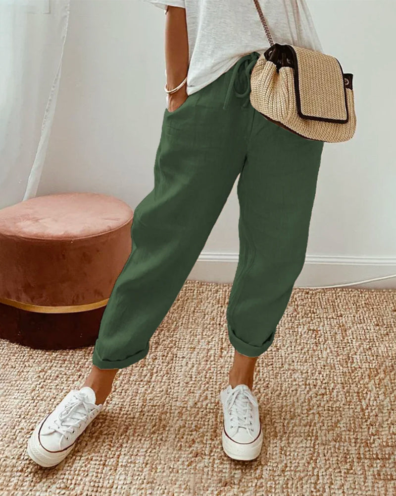 Carla | Elegant Cotton Pants