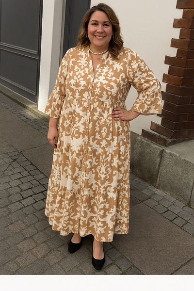 Casual Long Tummy Coverage Dress | PEACOCK