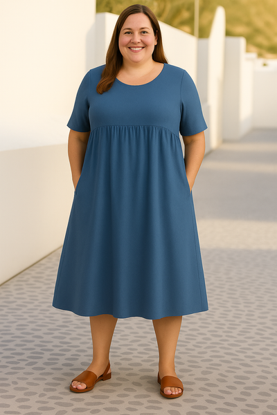 Casual Loose Tummy Covering Dress | DUBLIN