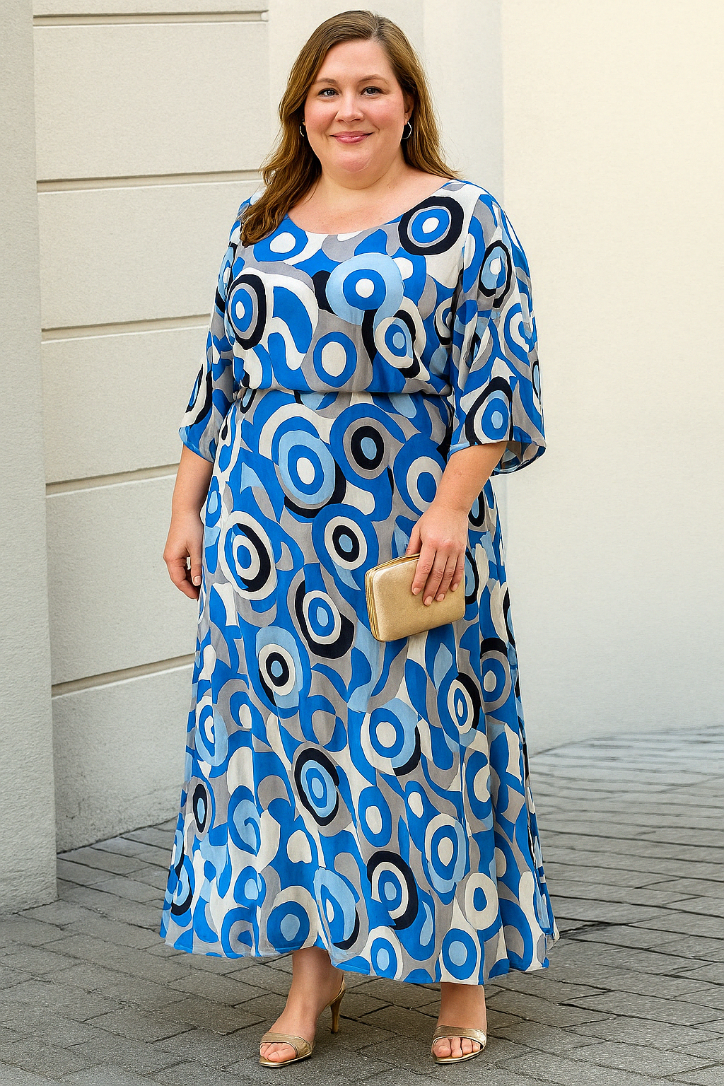 Retro Abstract Tummy Covering Dress | CATERPILLAR