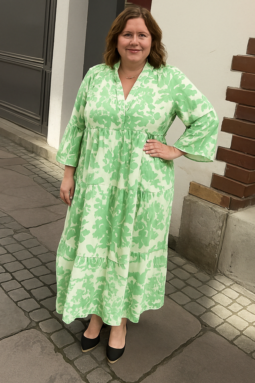 Casual Long Tummy Coverage Dress | PEACOCK