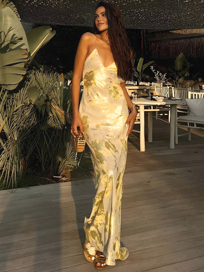 Aurela | Metallic Maxi Dress
