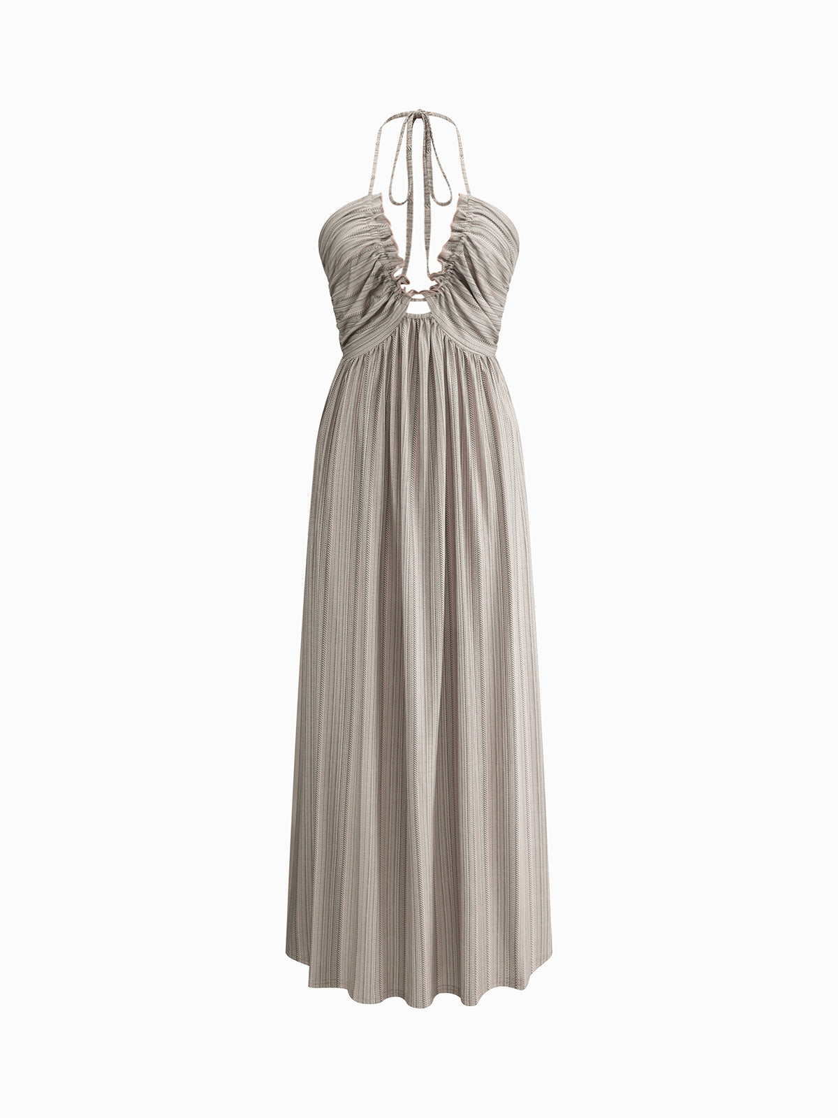 Aurela | Backless Halter Maxi Dress