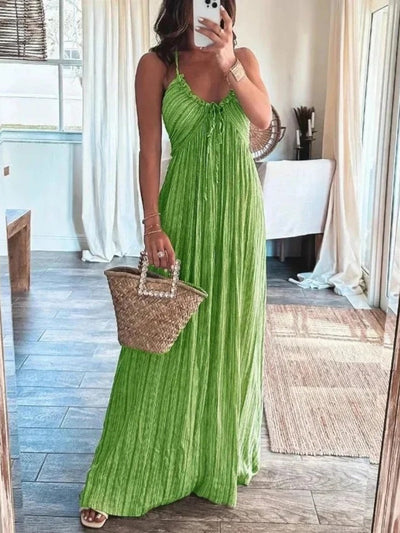 Aurela | Backless Halter Maxi Dress