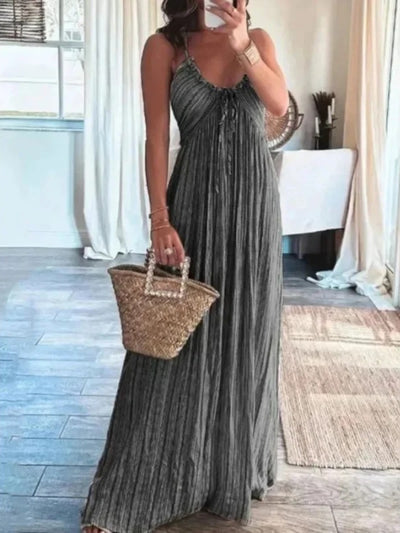 Aurela | Backless Halter Maxi Dress