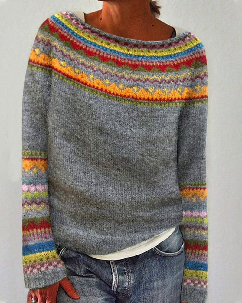 TAILA - AUTUMN RETRO SWEATER