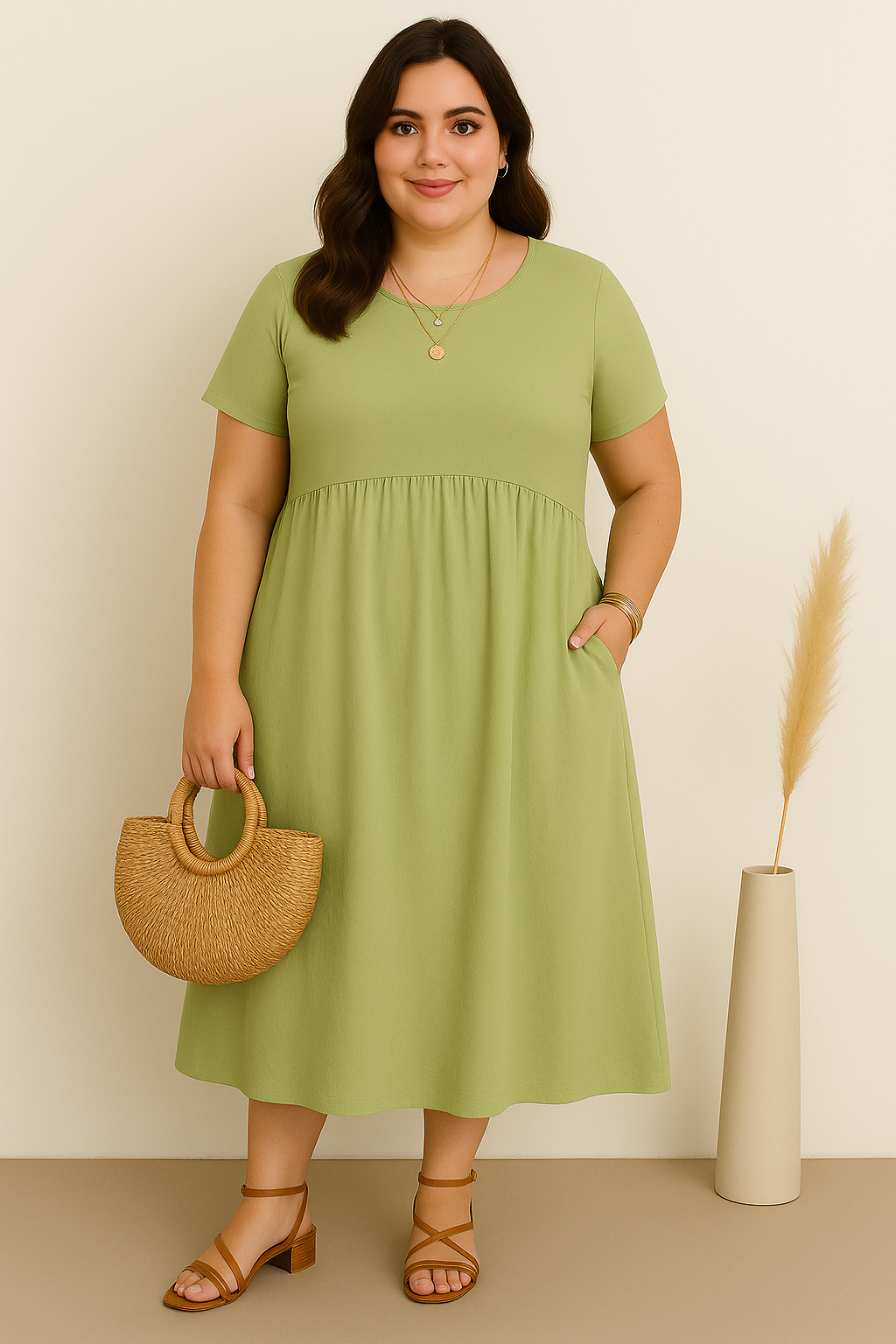 Casual Tummy Covering Dress | AMSTERDAM
