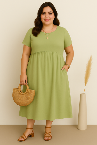 Casual Tummy Covering Dress | AMSTERDAM