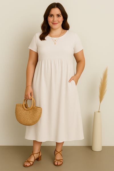 Casual Tummy Covering Dress | AMSTERDAM