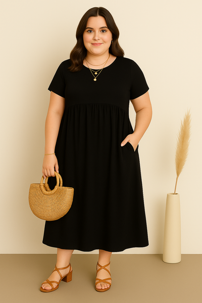 Casual Tummy Covering Dress | AMSTERDAM