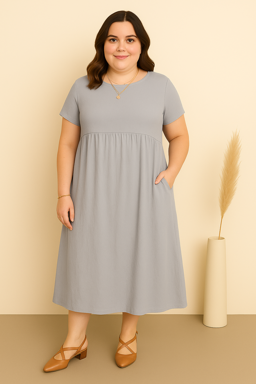 Casual Tummy Covering Dress | AMSTERDAM