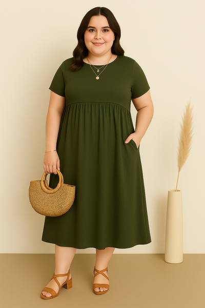 Casual Tummy Covering Dress | AMSTERDAM