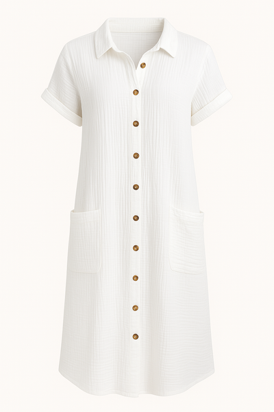 Button Tummy Covering Dress | MELBOURNE