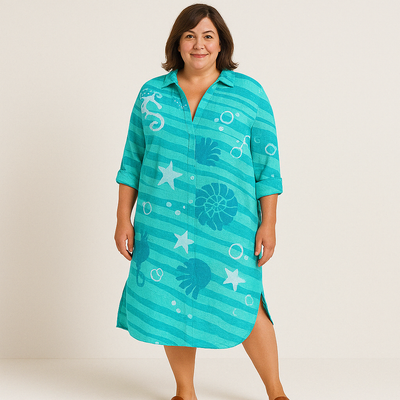 Bright Tummy Covering Dress | ZINNIA