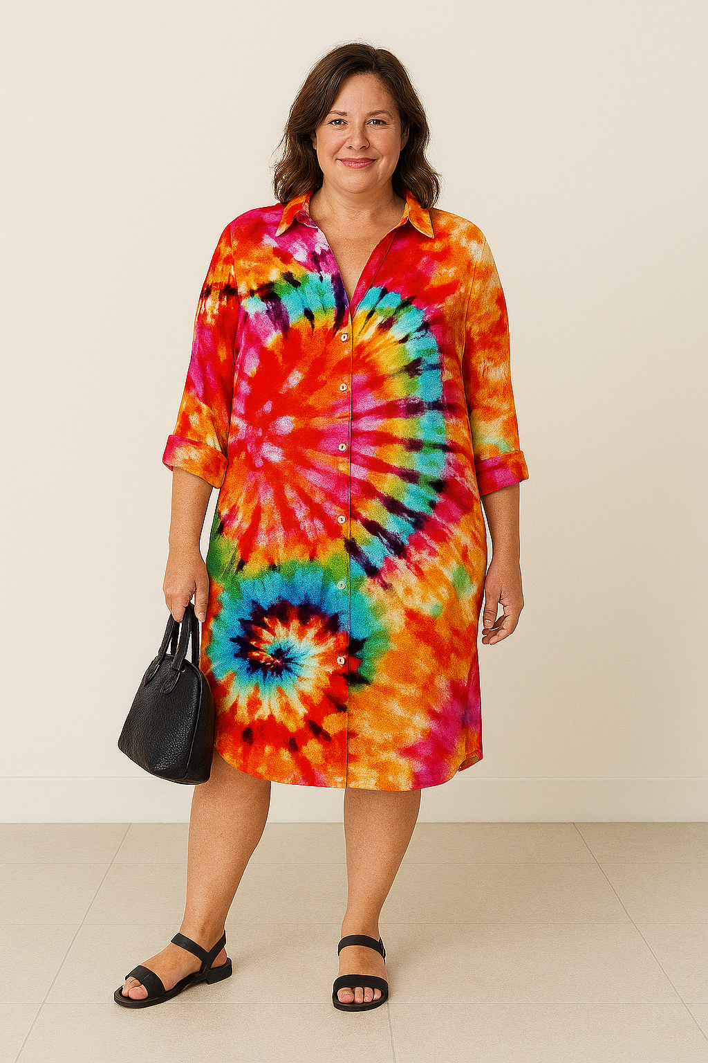 Bright Tummy Covering Dress | ZINNIA