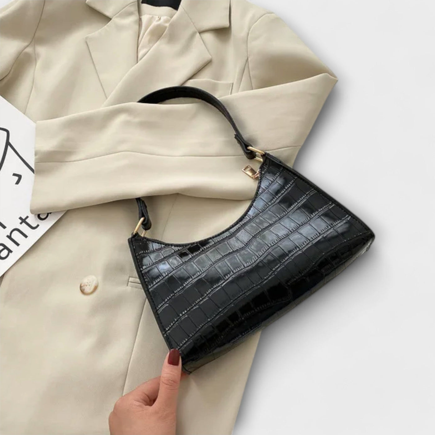 Lora - Shiny Leather Bag
