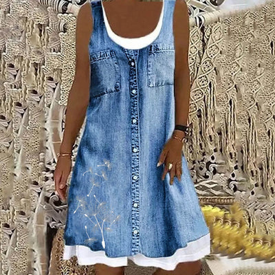 Neve™ - Elegant Denim Dress