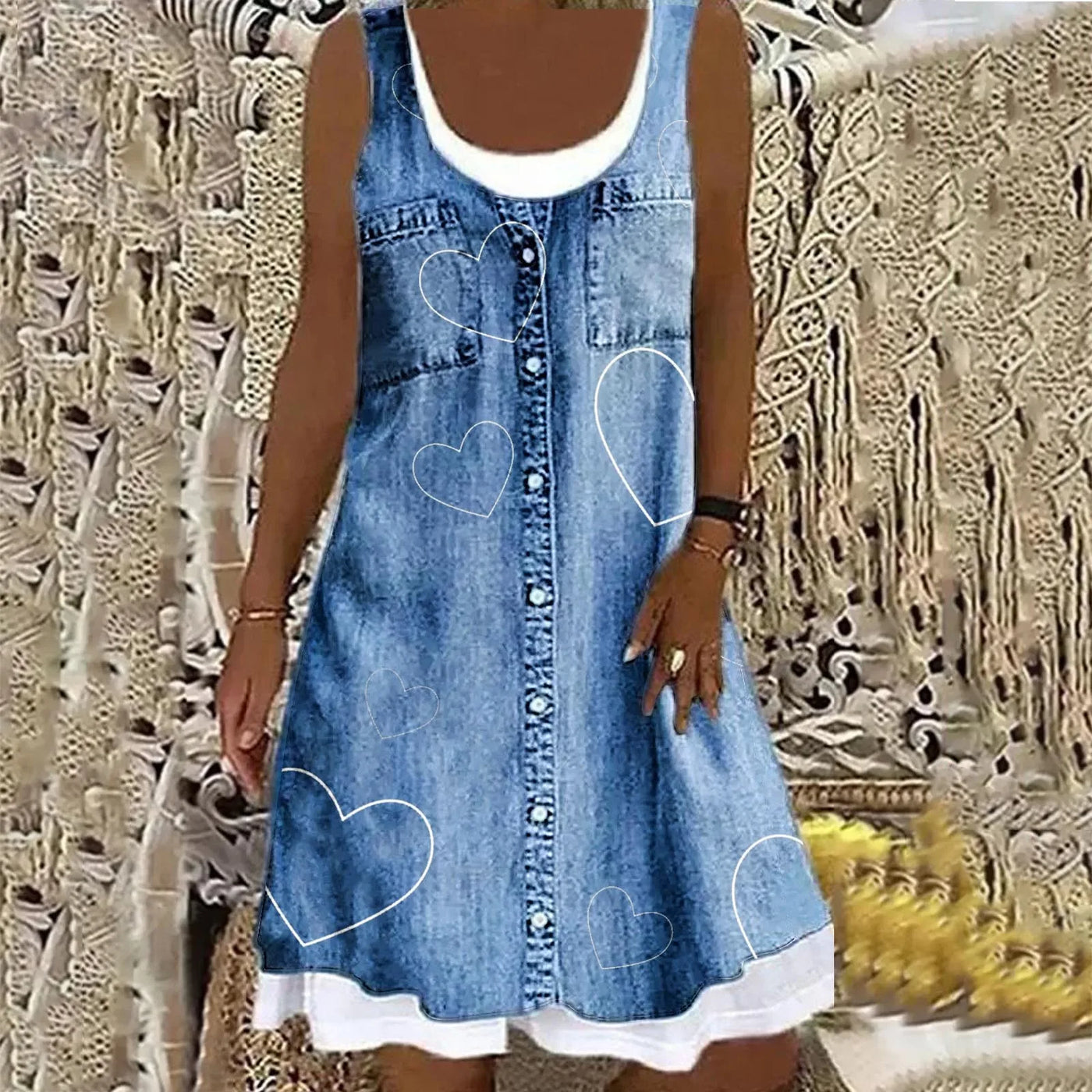 Neve™ - Elegant Denim Dress