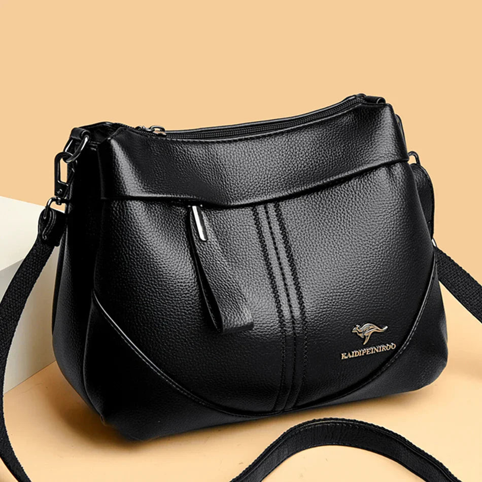 Savine - Soft Leather Messenger Bag