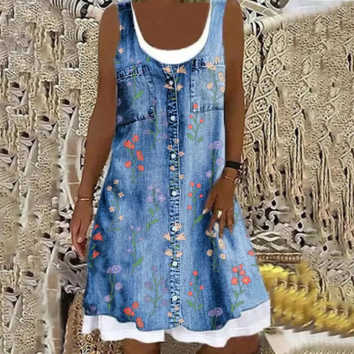 Neve™ - Elegant Denim Dress