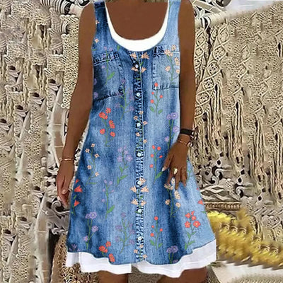 Neve™ - Elegant Denim Dress
