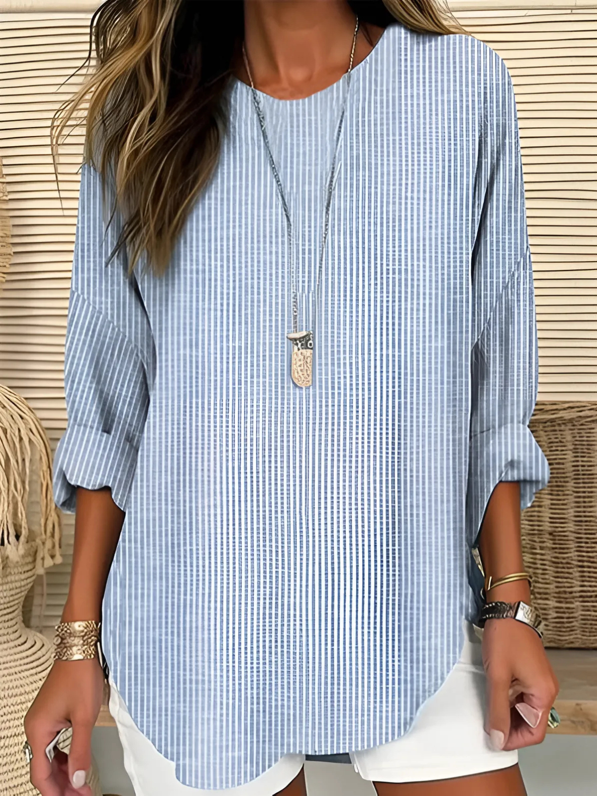 RHEA™ | Striped Blouse