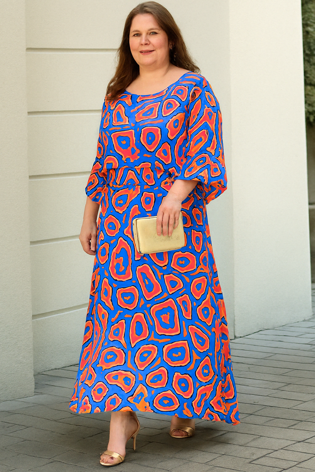 Retro Abstract Tummy Covering Dress | CATERPILLAR