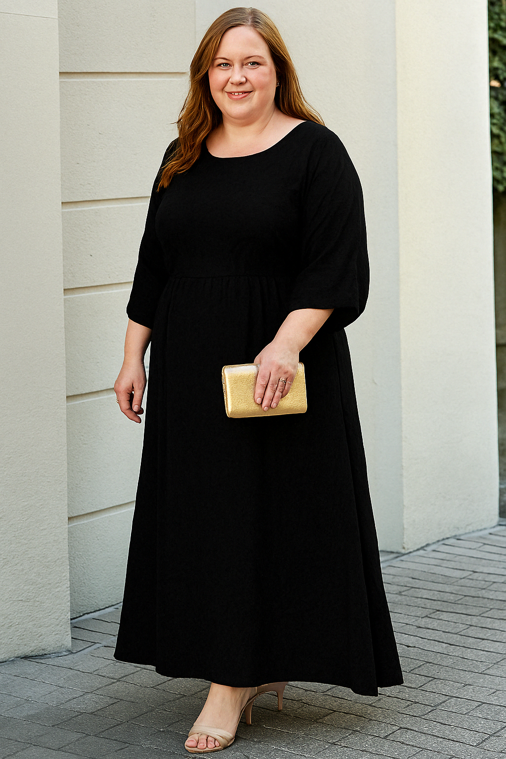 Retro Abstract Tummy Covering Dress | CATERPILLAR