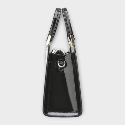 Lora - Shiny Crocodile Leather Pattern Handbag