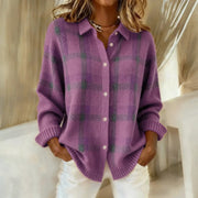 JANETTE™ | Plaid Knit Cardigan